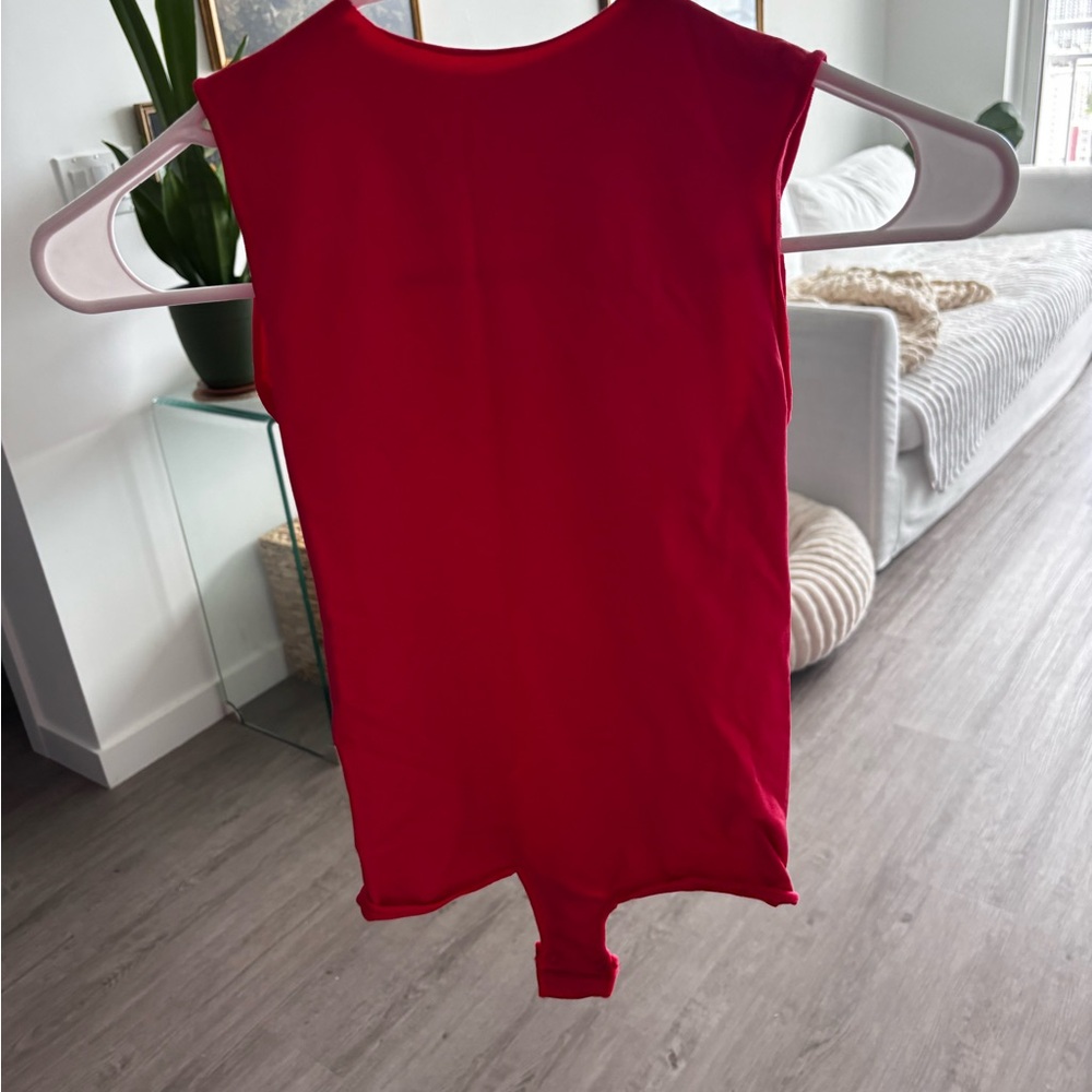 Red skims bodysuit perfect for the holidays
